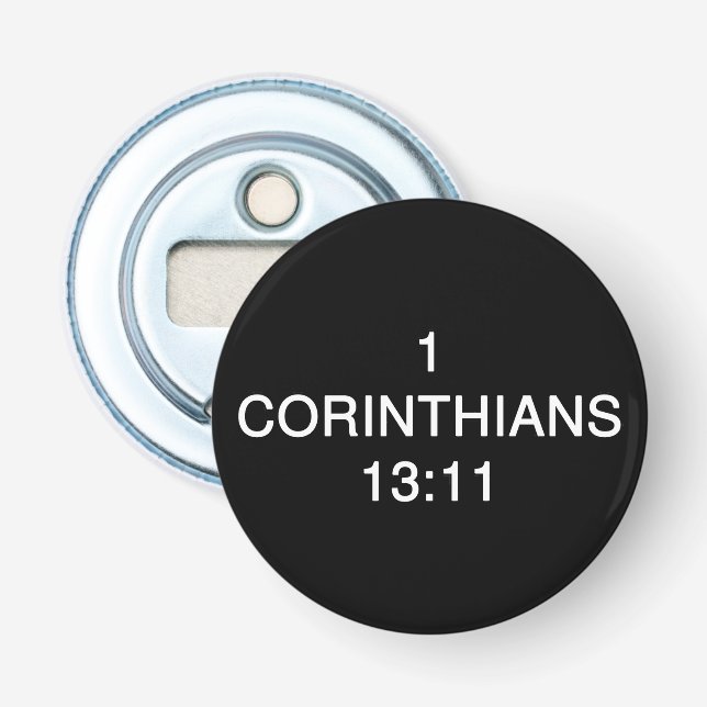 Décapsuleur 1 corinthiens 13, référence du chapitre de l'amour (Devant)