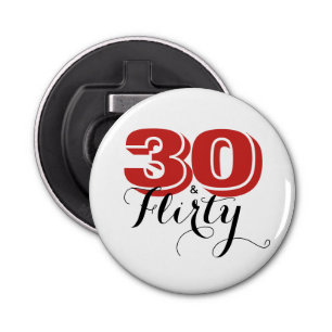 Décapsuleur 30e anniversaire 30 & FLIRTY moderne rouge et noir