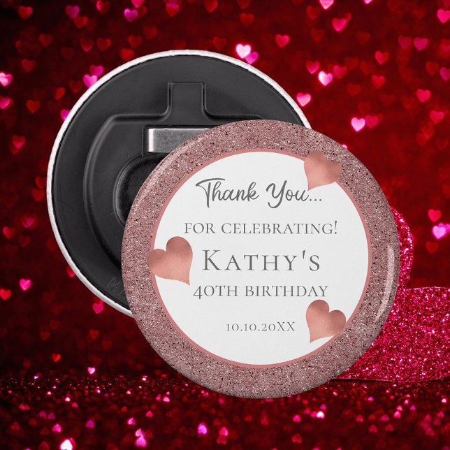 Décapsuleur 40e Anniversaire de fête cadeau Deep Champaign (40th Birthday Party Gift Deep Champaign Bottle Opener
)