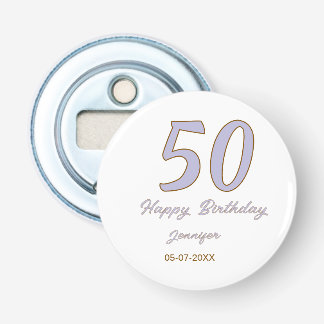 Décapsuleur 50e anniversaire ajouter nom date année mode viole