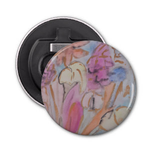 Décapsuleur Abstrait Pastel Floral Bottle Opener