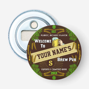Décapsuleur Accueil Brewpub personnalisé : Hops Barley Beer