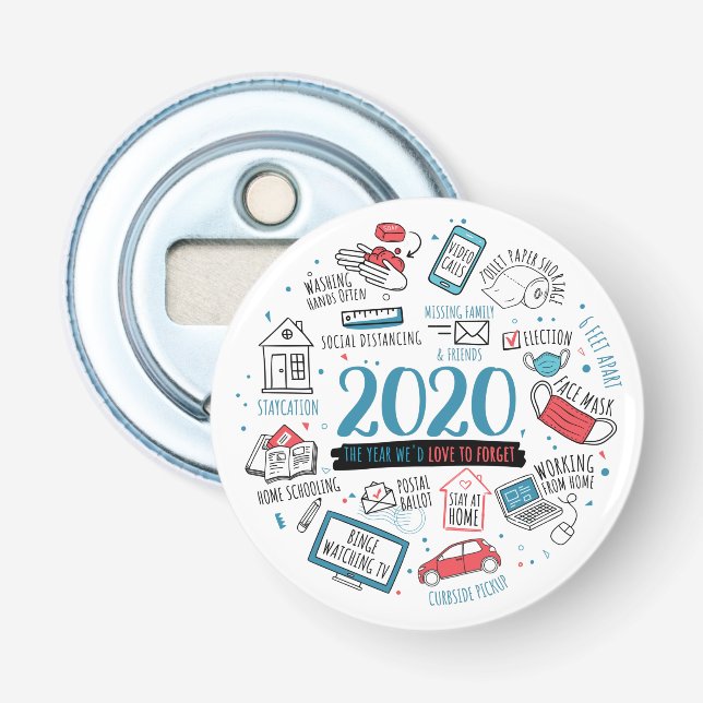 Décapsuleur Activités de quarantaine 2020 Commémoratives (Devant)