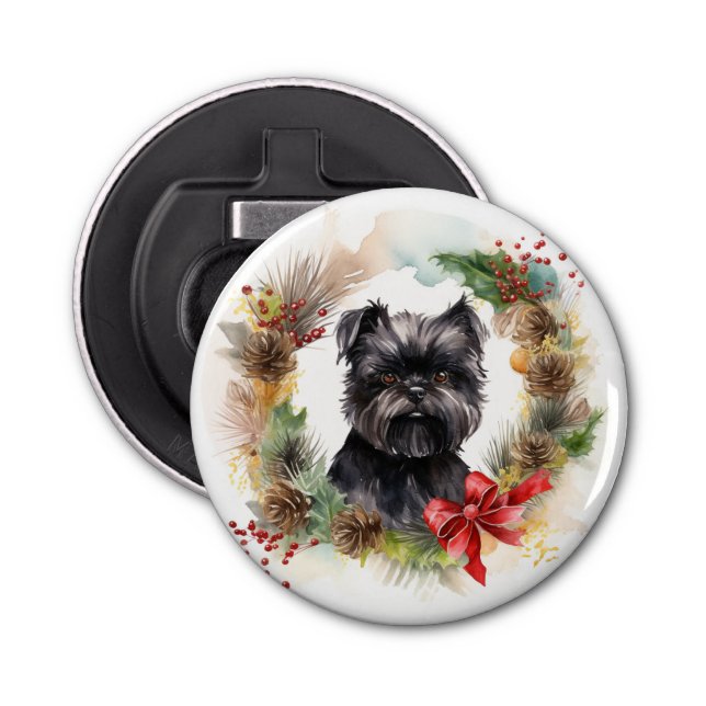 Décapsuleur Affenpinscher Christmas Wreath Festive Pup (Devant)