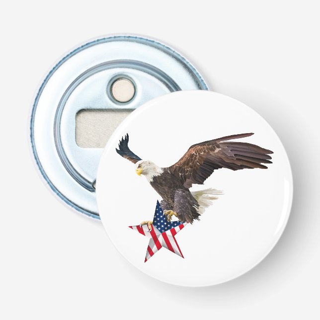 Décapsuleur Aigle royal drapeau américain (Devant)