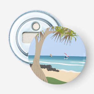 Décapsuleur Aile surfeurs à huile Pandanus Tree à la plage