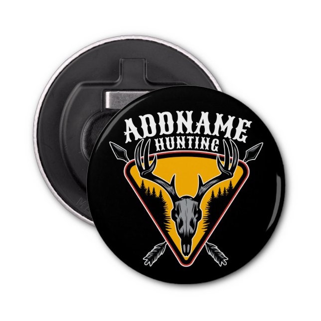 Décapsuleur AJOUTER NOM Hunter Elk Crâne Gros Antlers Chasse a (Devant)