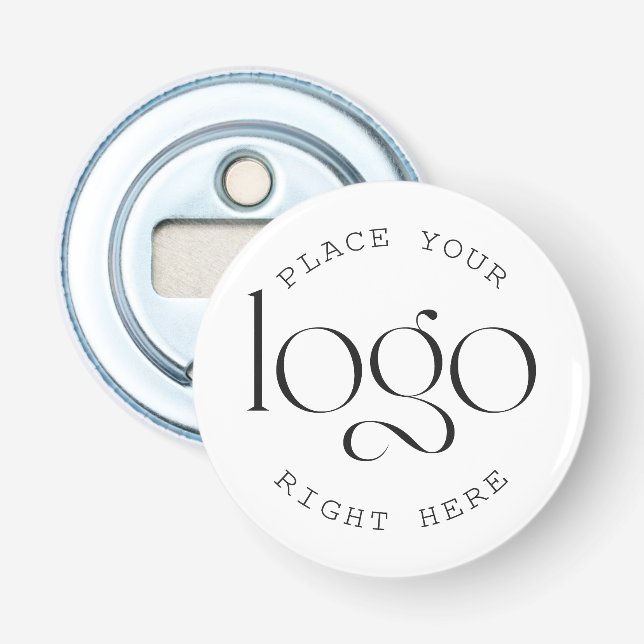 Décapsuleur Ajouter Votre Logo Personnalisé Entreprise Blanc (Devant)