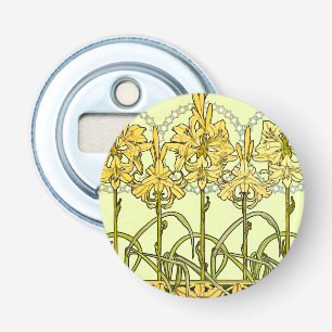 Décapsuleur Alfonse Mucha Art Nouveau Lily motif floral