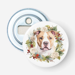 Décapsuleur American Staffordshire Fête de la couronne de Noël
