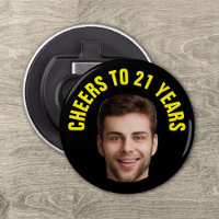 Amusant 21e anniversaire CUSTOM TEXTE Photo Noir