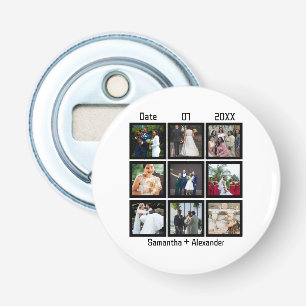 Décapsuleur Anniversaire de mariage personnalisé moderne 9 pho