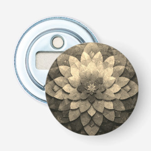 Décapsuleur Antique Golden Mandala Art Fleur texturée