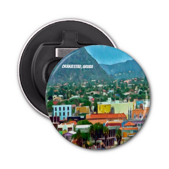 Décapsuleur Aquarelle Oranjestad, Aruba (Devant)