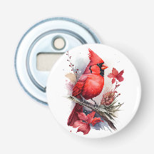 Aquarelle rouge Cardinal d'hiver