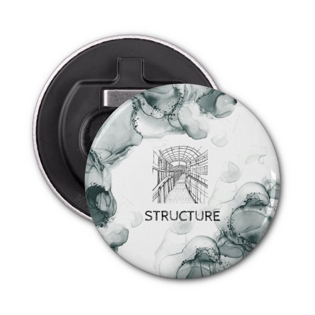 Décapsuleur Aquarelle ton Leeds (Devant)