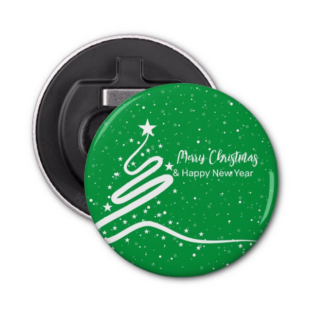 Décapsuleur Arbre de Noël et neige (Devant)