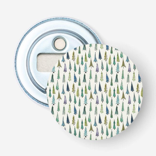 Décapsuleur Arbres de Noël modernes Motif illustré (Devant)