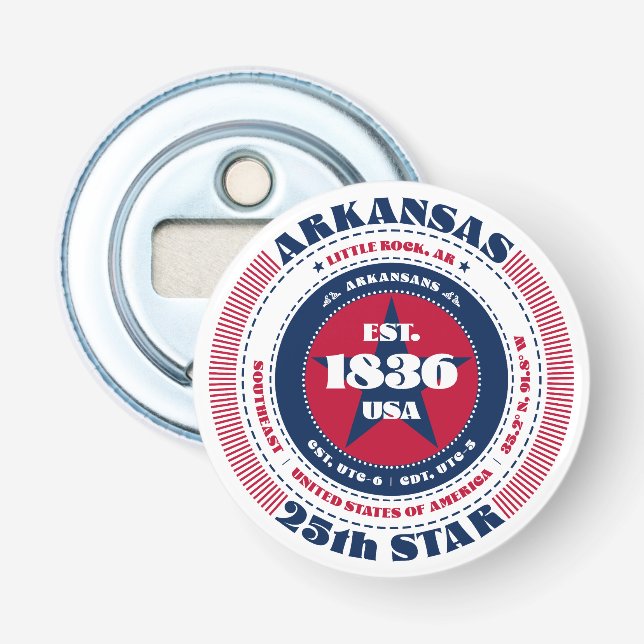 Décapsuleur Arkansas State Information Circle (Devant)