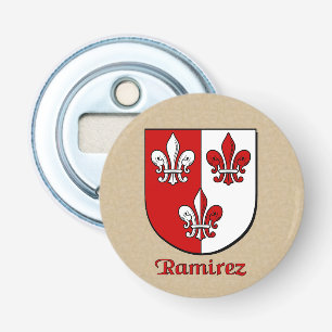 Décapsuleur Armoiries héraldiques de Ramirez sur le modèle de 