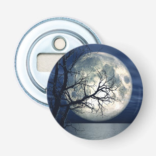 Décapsuleur arrière - plan Paysage 3D Avec Lune Sur La Mer