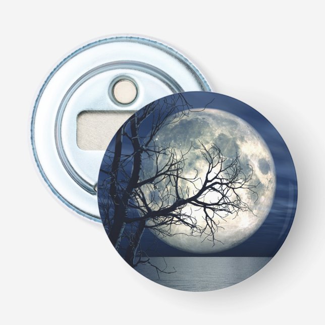 Décapsuleur arrière - plan Paysage 3D Avec Lune Sur La Mer (Devant)