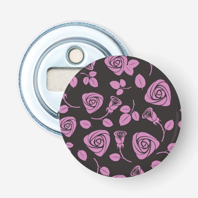 Décapsuleur Arrière - plan rose floral (Devant)