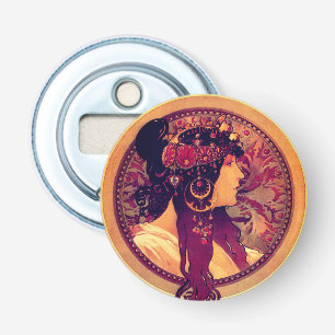 Décapsuleur Art nouveau Alphonse Mucha Donna femme élégante