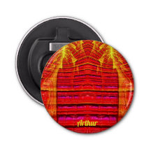 ARTHUR ~ TIERCE Rouge Jaune et rose 3D Fractal ~