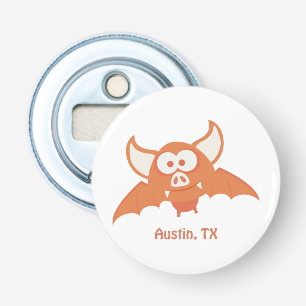 Décapsuleur Austin Texas Cartoon Orange Bat