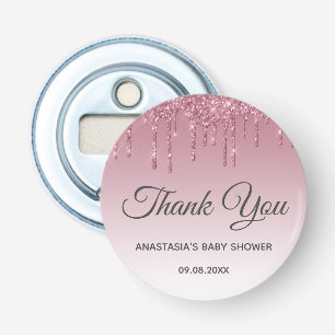 Décapsuleur Baby shower d'Merci d'or Glam Purple Rose Rose