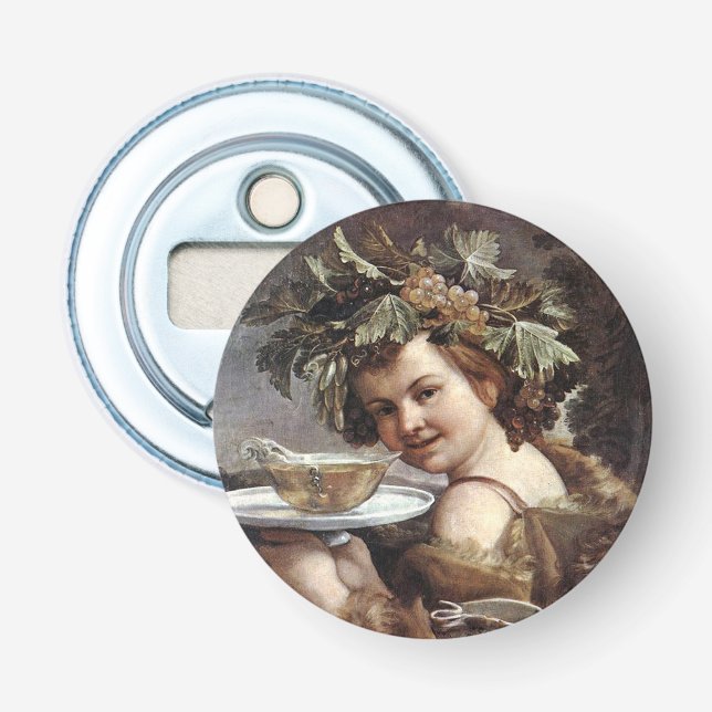 DÉCAPSULEUR BACCHUS, RAISINS ET VIN BLANC (Devant)
