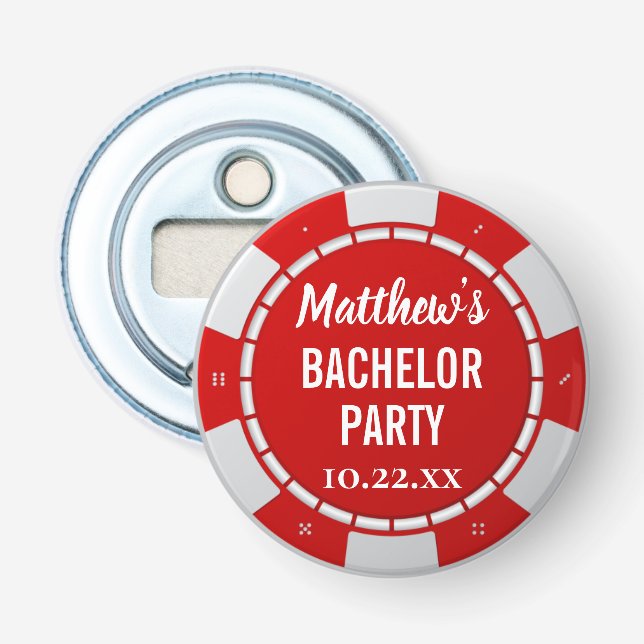 Décapsuleur Bachelor Party Jeu Poker Bouteille (Devant)