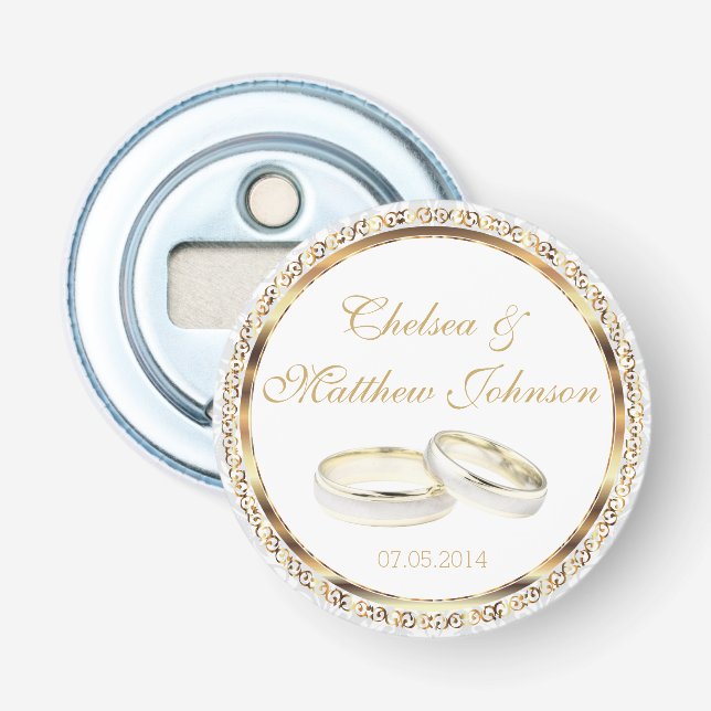 Décapsuleur Bandes mariages pour la mariée et la mariée (Devant)