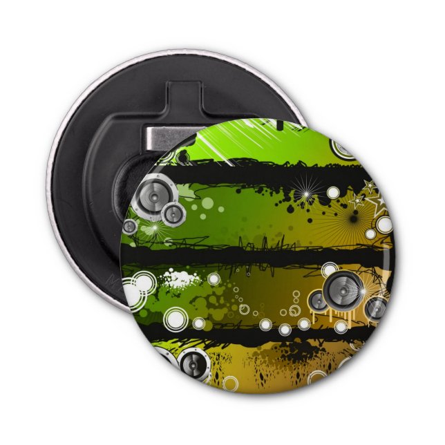 Décapsuleur Bannière grunge de musique de style (Devant)