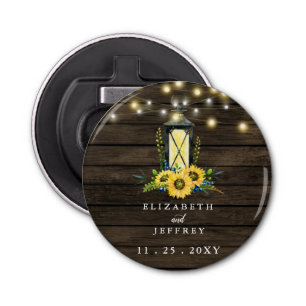 Décapsuleur Barre Bois Chaîne Lumières Mariage