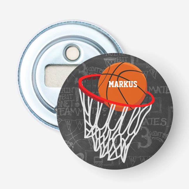 Décapsuleur Basket-ball personnalisé et cercle de tableau (Devant)
