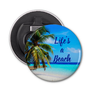 Décapsuleur Beach ocean Palm tree Life is a beach Can Cooler
