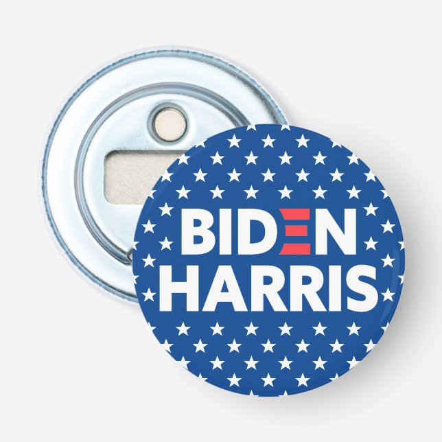 Décapsuleur Biden / Harris White Stars Motif Blue (Devant)