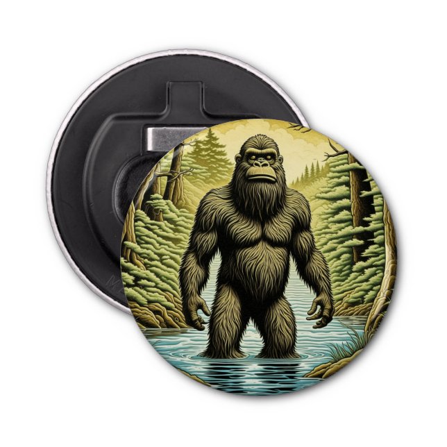 Décapsuleur Bigfoot debout dans le dessin sur l'eau (Devant)