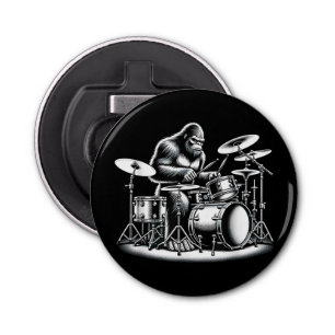 Décapsuleur Bigfoot Drummer Sasquatch Jouer Drums Musicien B