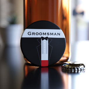 Décapsuleur Black Tuxedo Groomsmen Mariage Bottle Opener