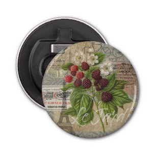 Décapsuleur Blackberries Floral Garden Flower Papillon Art
