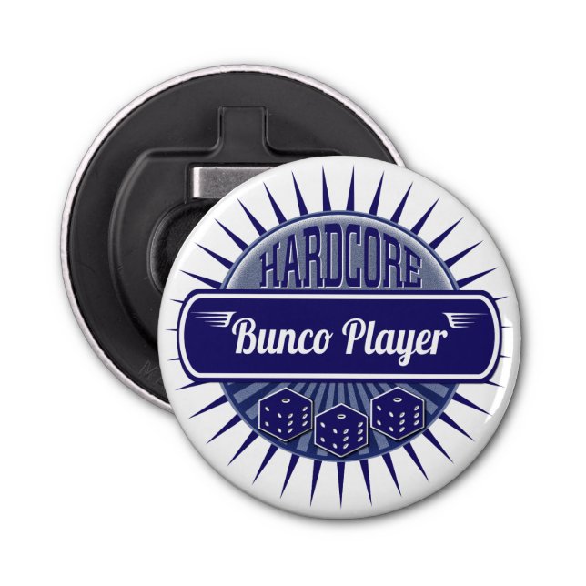 Décapsuleur Bleu chanceux de matrices de rétro joueur élégant (Devant)