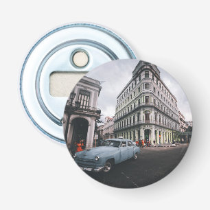 Décapsuleur Bleu Classic Vintage Car Cityscape