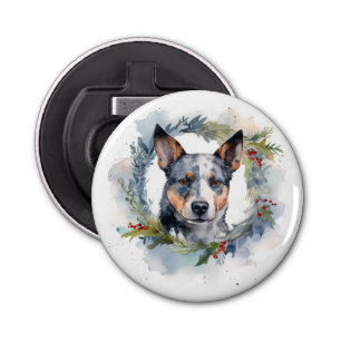 Décapsuleur Blue Heeler Christmas Wreath Festive Pup