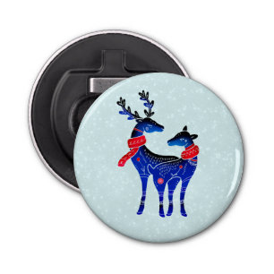 Décapsuleur Blue Nordic Christmas Reindeer Pair
