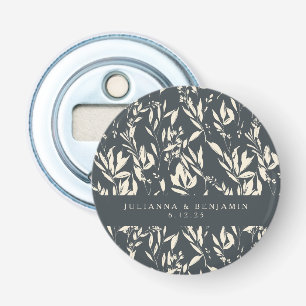 Décapsuleur Boho Black Main Tirée Floral Mariage Personnalisé
