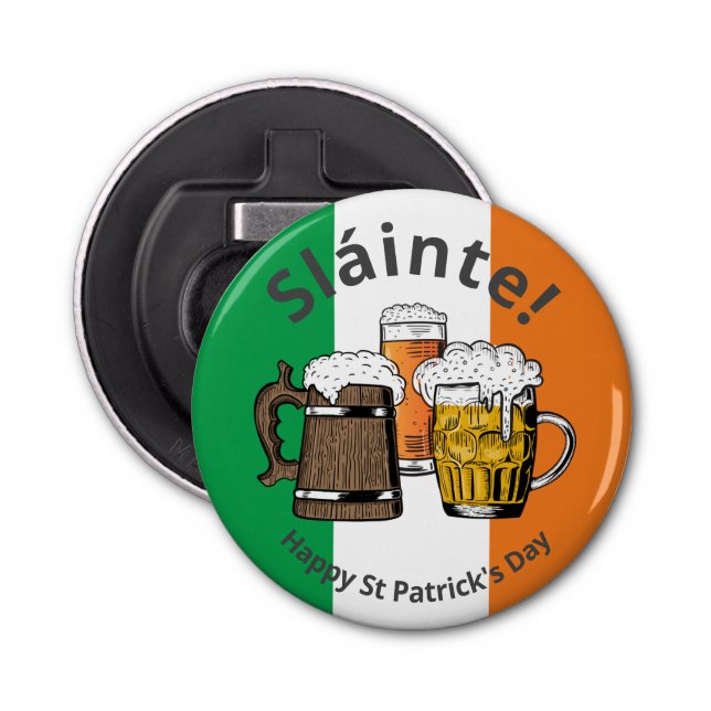 Décapsuleur BONNE bière de JOUR DE LA SAINT PATRICK Sláinte (Devant)