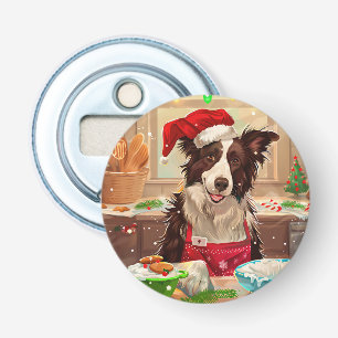 Décapsuleur Border Collie Fait des Gâteaux pour les Fêtes : No